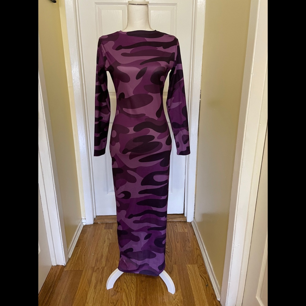 Purple Camouflage Dress